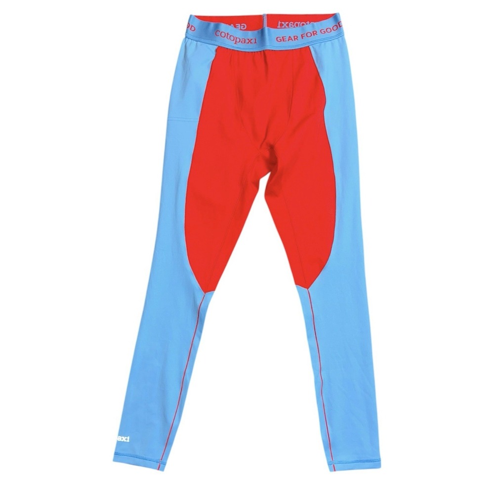 Cotopaxi Haraka Tights Size Medium Running 4 Way Stretch Blue/Red Base Layer
